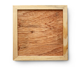 Wooden frame isolated on white