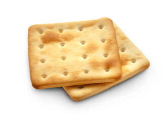 Square cookies isolated on white