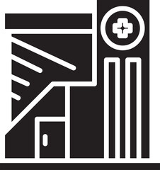 Hospital Building Icon Illustration
