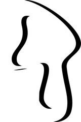 black and white illustration of a cat