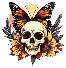 Fototapeta premium PNG Art illustration butterfly vintage.