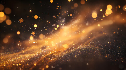 Fototapeta premium Golden Glitter Sparkles Abstract Background