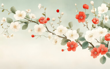 Naklejka premium Vintage floral texture art background 