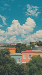 wallpaper of Valparaiso colorful hillside hous