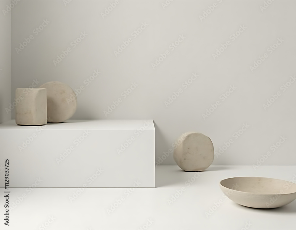 Poster Background image features top sandstone products on a white platform with selective focus to highlight key design elements clearly._00001_