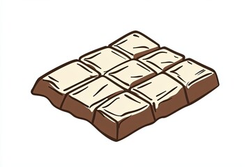 A delicious milk chocolate bar segmented into squares