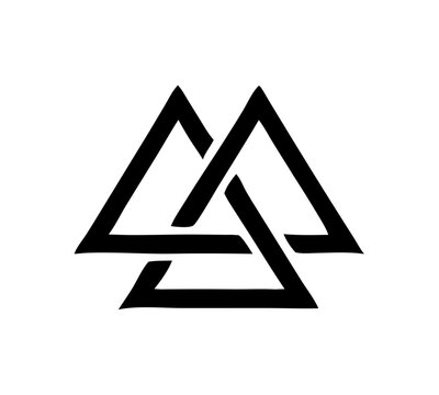Norse knot valknut icon

