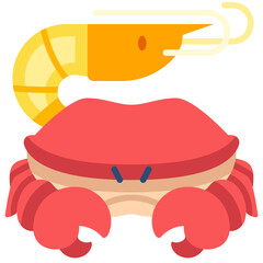 Crustacea Flat color icon
