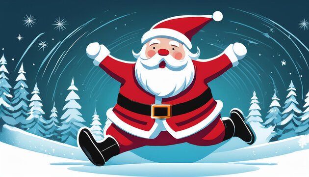 santa claus hold red textile