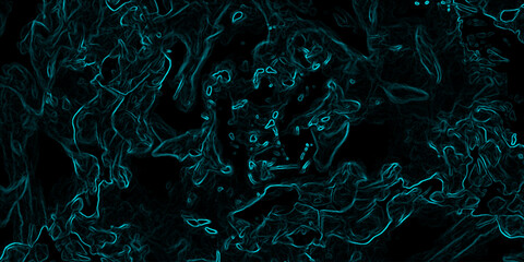 Blue and green swirl of water with a dark background. Featuring vibrant ink effects and beautiful color transitions. Elegant Abstract Waves of Flowing Smoke. Blue Teal Smoke Swirls Cinematic