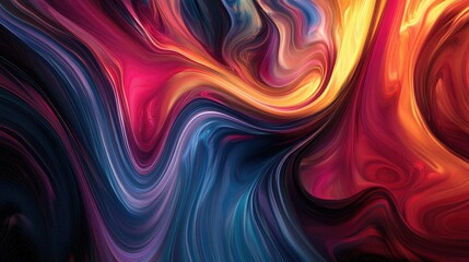 Liquid abstracts swirling in vibrant motion
