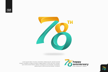 Number 78 logo icon design, 78th birthday logo number, anniversary 78