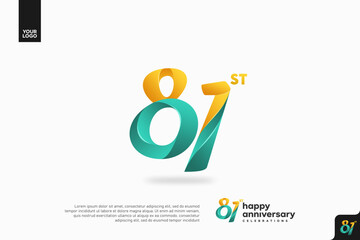 Number 81 logo icon design, 81st birthday logo number, anniversary 81