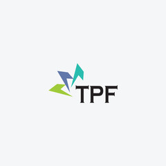 TPF letter logo design on white background. Creative  modern TPF letter logo design. Vector design.