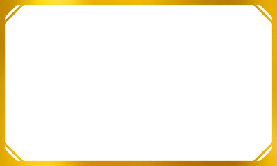 Gold rectangle border frame. certificate template. Luxury gold frame