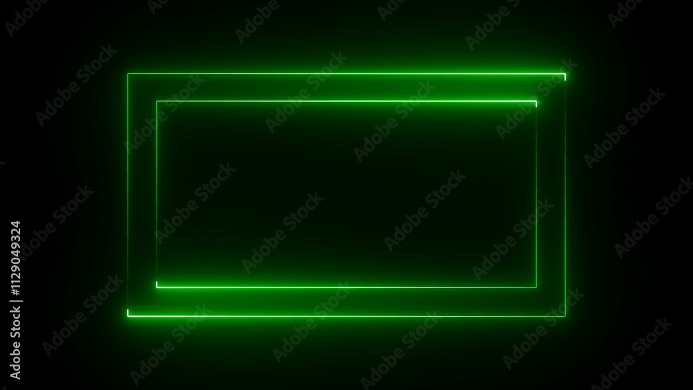 Canvas Prints neon rectangle frame. neon light rectangular border icon illustration. abstract neon sign rectangle 