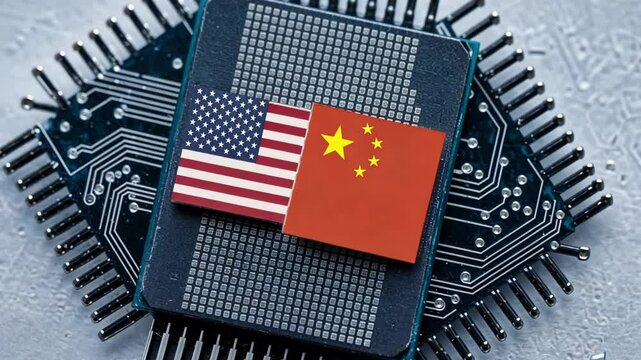 US vs China microchip war united states of america d