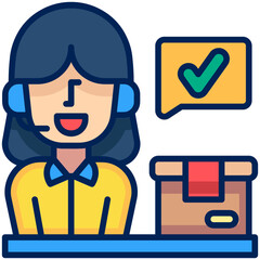 customer service Filled Line Icon
