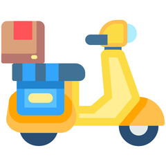 delivery bike Flat Icon