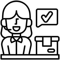 customer service Outline Icon