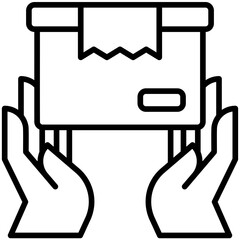 handle with care Outline Icon