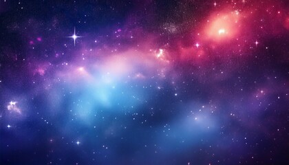 a beautiful abstract galaxy background with blue purple and red colors bokeh effect stars and...