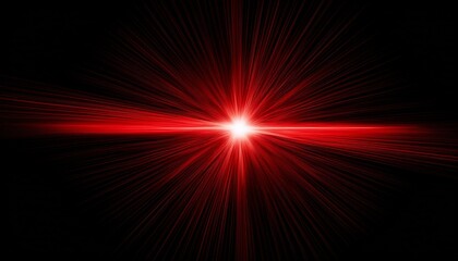lens flare red laser light effect on black laser overlays or flare isolated on black background for design lens flare light over black background