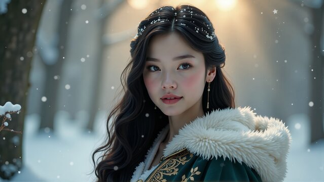 Enchanted Winter Princess: A Fairytale in the Snow