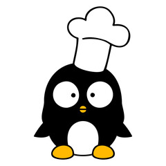 Penguin Kitchen Restaurant Chef Hat Food Cooking Design Lover Art Vector Illustration Card T-Shirt Poster Sticker Graphic Print Decorative Drawing Isolated Logo Decoration Symbol Creative Cool Style
