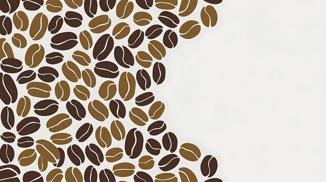 Illustration of coffee beans background for your FnB business or sales promotion design background