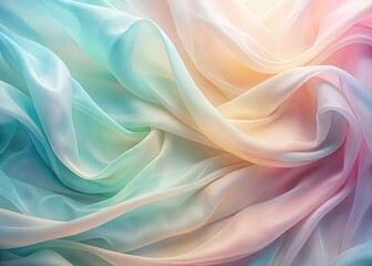 Fototapeta premium Minimalist Abstract Background with Soft, Flowing Fabric Waves in Gentle Tones for Artistic and Modern Design Projects
