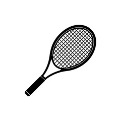 Tennis Racket silhouette, black and white silhouette, vector and illustration