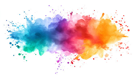 Obraz premium Abstract Colorful Ink Splashes Background with Watercolor and Grunge Elements