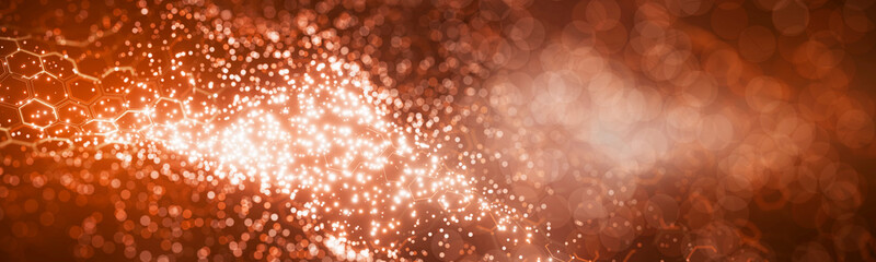 Big data. Artificial intelligence. Luxury background. Network structure. Machine learning. Cryptocurrency. Data background. Ai. Holiday background. Blockchain technology. Technology banner. 3D render.