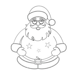 Santa Claus Line art drawing