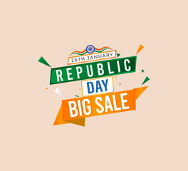Republic Day Sale, Banner, 26 january, Poster. Republic Day. Banner, Poster,