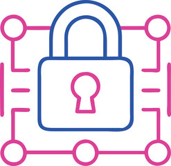 Lock icon style vector design and security symbol modern illustration 