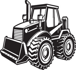 Bulldozer silhouette.