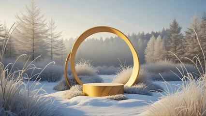 snow trees in winter