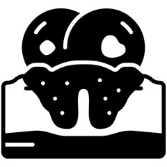 tooth plaque Black Fill Icon