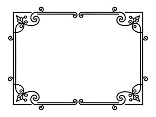 Ornate floral frame featuring an abstract design