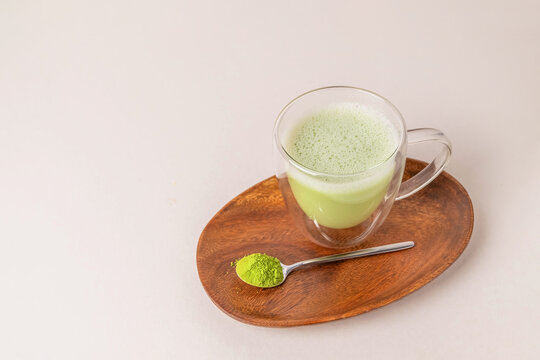 Cup of matcha latte