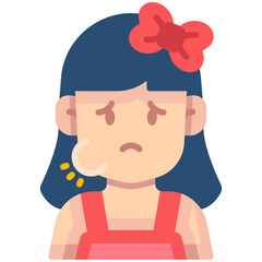 Woman with toothache Flat Icon