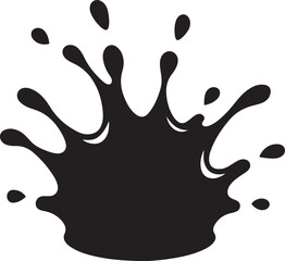 Liquid splash element Silhouette vector silhouette vector silhouette illustration on white background