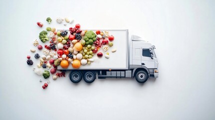 Fresh Food Delivery: A Truckload of Vibrant Fruits and Vegetables