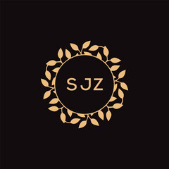 SJZ letter logo design .