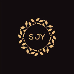 SJY letter logo design .