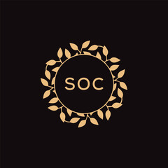 Fototapeta premium SOC letter logo design .
