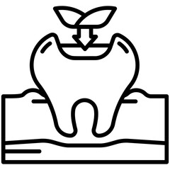 tooth filling Line Icon