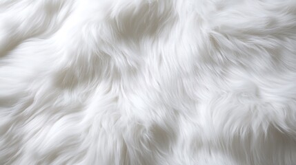 Obraz premium White long fiber soft fur background. Wool textute, fluffy blanket.